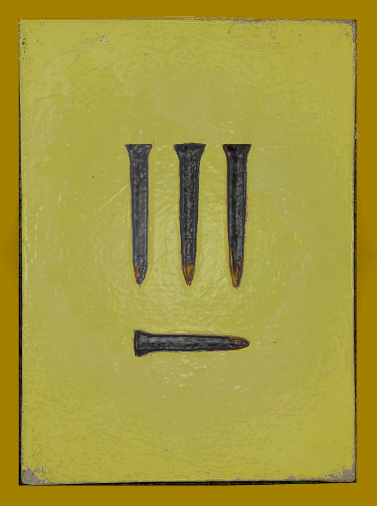 TO NAILED, wood-metal, 27x19x3 cm, 1971