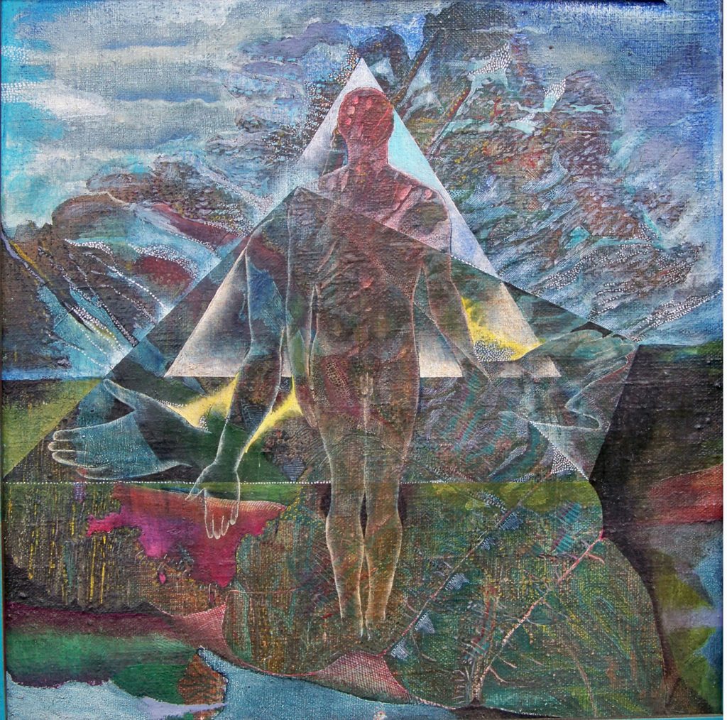 Piramidolia, oil+ canvas,33x33,1970