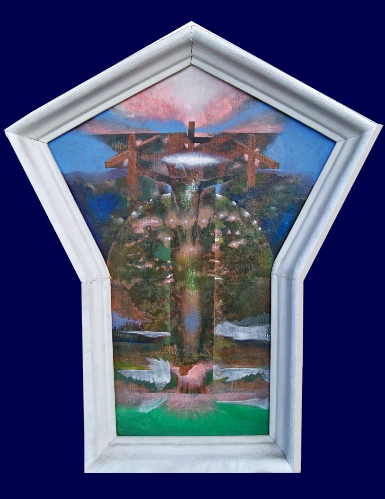 Three Cross,oil+canvas,31x26,1971